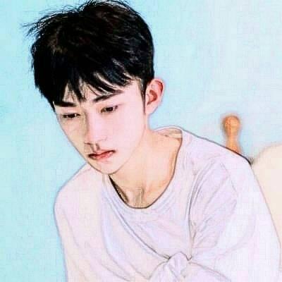 小清新男生手绘头像，终于等到你