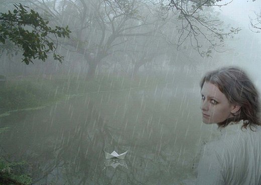 伤感落寞的下雨图片唯美雨滴壁纸图片
