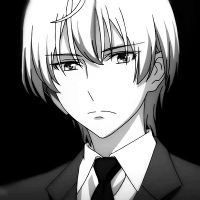 动漫男生黑白冷酷高傲的头像
