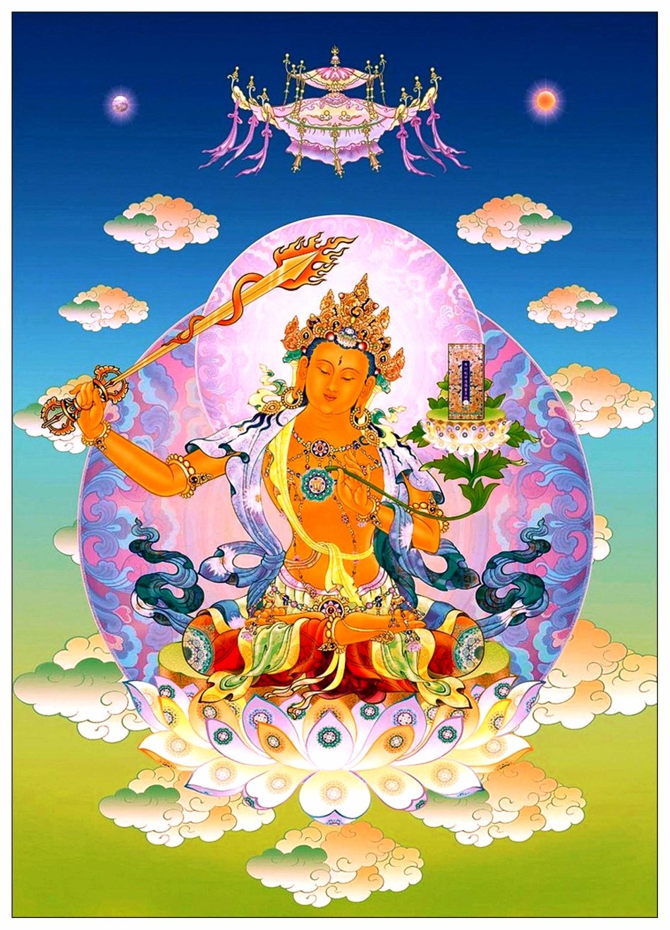 文殊菩萨图片 大智慧的象征文殊菩萨精美圣像集