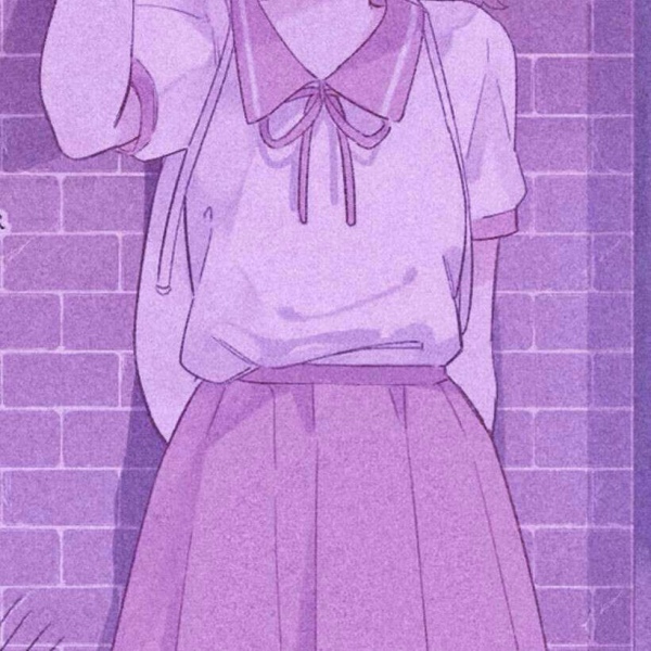紫色系女生清新森系的微信扣扣头像大全