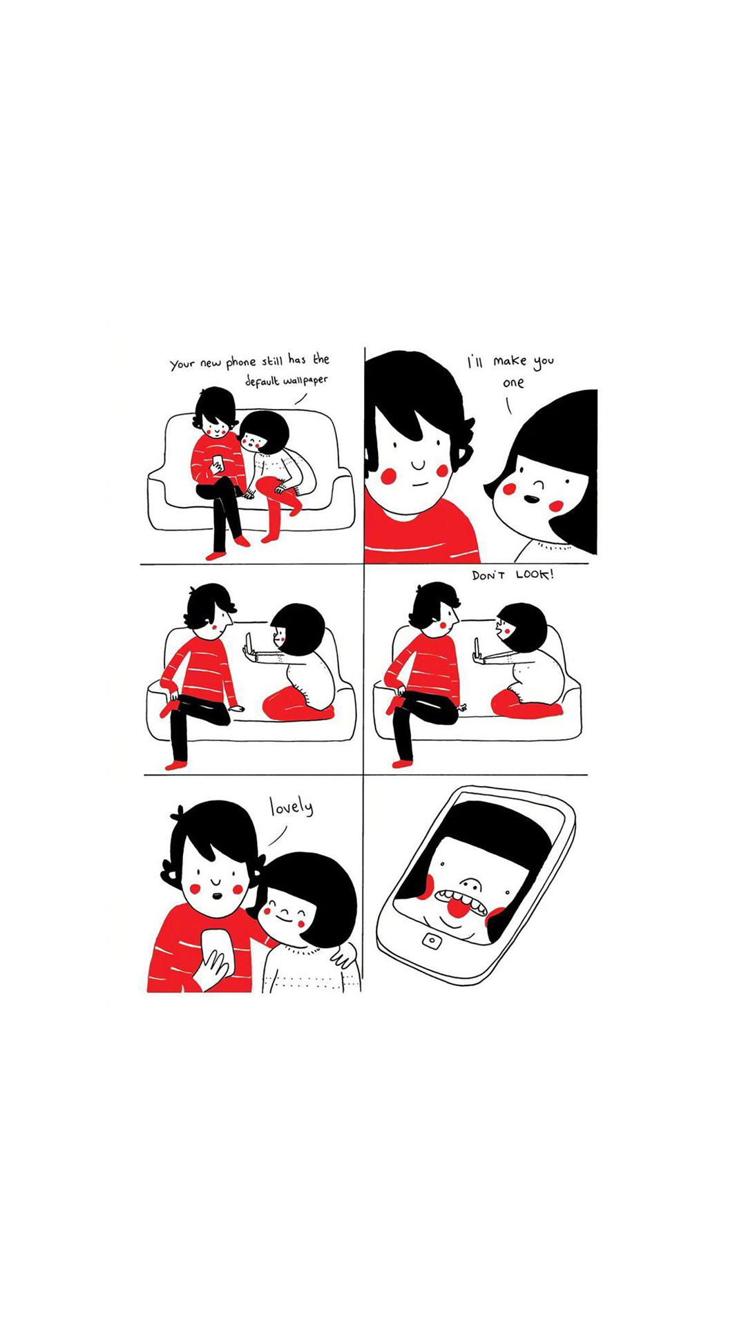 情侣手机壁纸搞笑图片