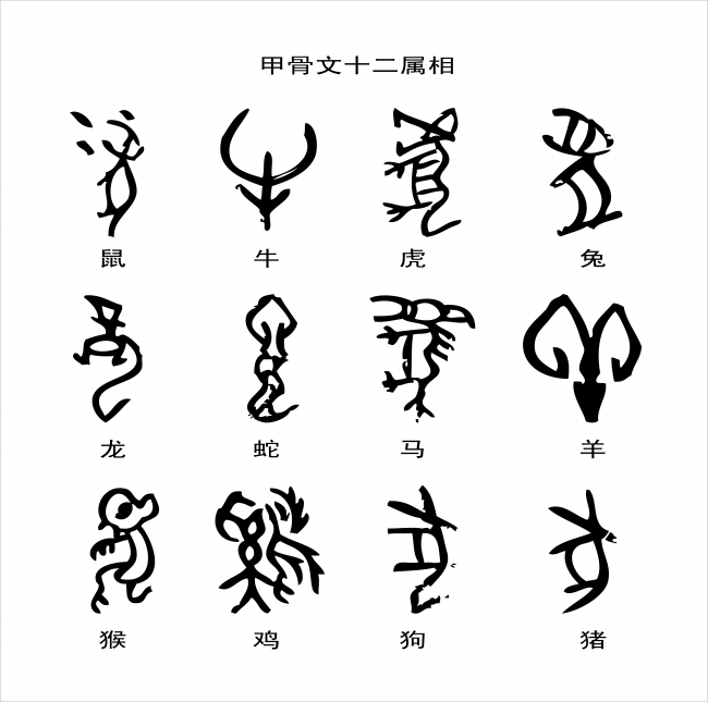 甲骨文图片  中国的古老文字甲骨文图片